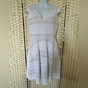 BCBGMaxAzria White Backless Dress Size S